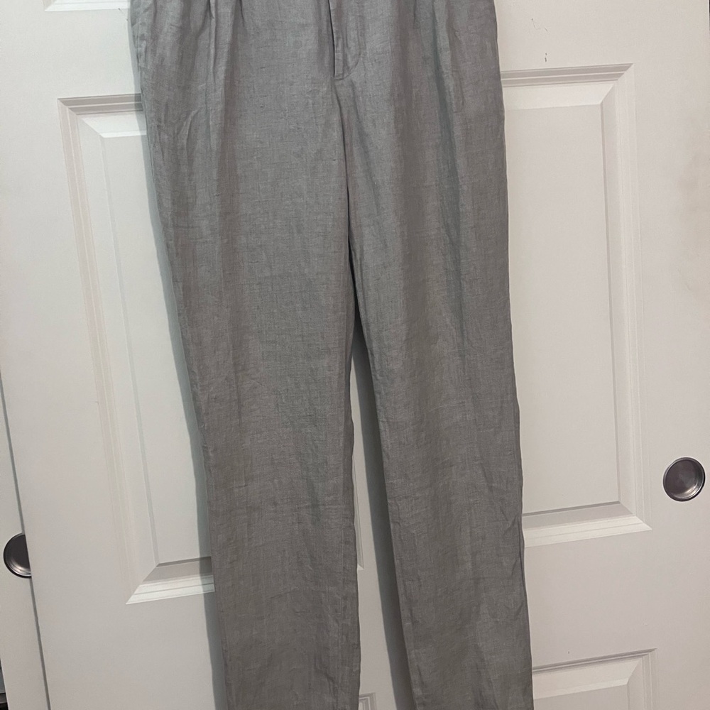 Banana Republic Men’s Brown-Grey Linen Trousers 31x34